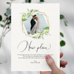 Greenery Geometric New Plan Elopement Reception Postcard<br><div class="desc">Greenery Geometric New Plan Elopement Reception Postcard</div>