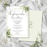 Greenery Gold Arch Bridesmaids Luncheon Invitation<br><div class="desc">This elegant botanical greenery leaves gold arch bridesmaid's luncheon invitation can be personalized with your information in chic typography with your monogram initials on the reverse. Designed by Thisisnotme©</div>