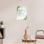 Greenery gold boho bridal shower welcome sign