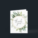 Greenery gold eucalyptus frame elegant thank you card<br><div class="desc">For more advanced customization of this design,  simply select the "Customize It" button above!</div>