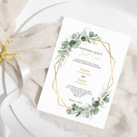 Greenery Gold Frame Simple Nothing Fancy Wedding