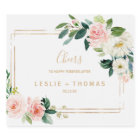 Greenery & Gold Geometric Wedding Sparkling Wine L