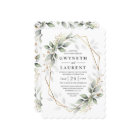 Greenery Green and Gold Geometric Rustic Wedding