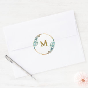 Greenery   Green Monogram Envelope Seals