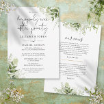 Greenery Happily Ever After Party Wedding Vows Invitation<br><div class="desc">Featuring delicate floral greenery, this chic Happily Ever After party wedding invitation can be personalized with your special event information, and wedding vows on the reverse, set in modern, elegant typography. Perfect for any marriage celebrations, including vow renewals, 1st-anniversary receptions, post-elopement parties or had to have a micro-downsized wedding and...</div>