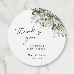 Greenery Herbal Baby Shower Gift Tag