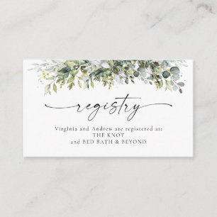 Greenery Herbal Registry Enclosure Card