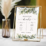 Greenery Herbal Signature Drink Sign<br><div class="desc">Greenery Herbal Signature Drink Sign. This stylish & elegant Bridal Shower Invitation features gorgeous hand-painted watercolor Greenery Herbal. Find matching items in the Greenery Herbal Fresh Collection.</div>