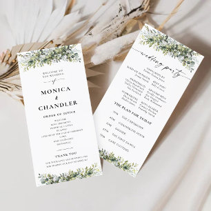 Greenery Herbal Wedding Program