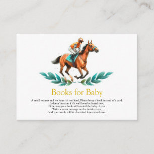 Greenery Horse Race Shower Book for Baby  Card