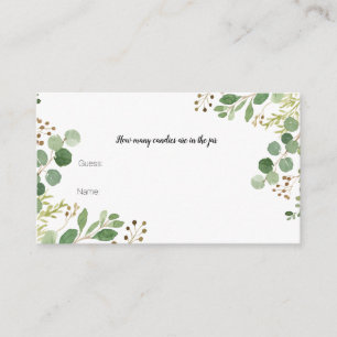 Greenery How Many Candies in the jar Card