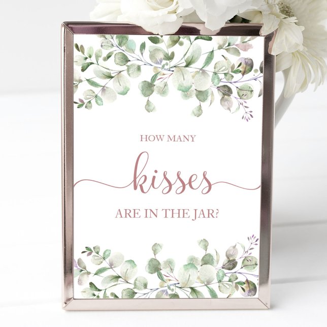 Greenery How Many Kisses Sign (Creator Uploaded)