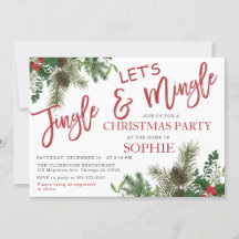 Greenery Jingle and Mingle Holiday Christmas Party