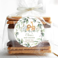 Greenery Jungle Animals Baby Shower Thank You