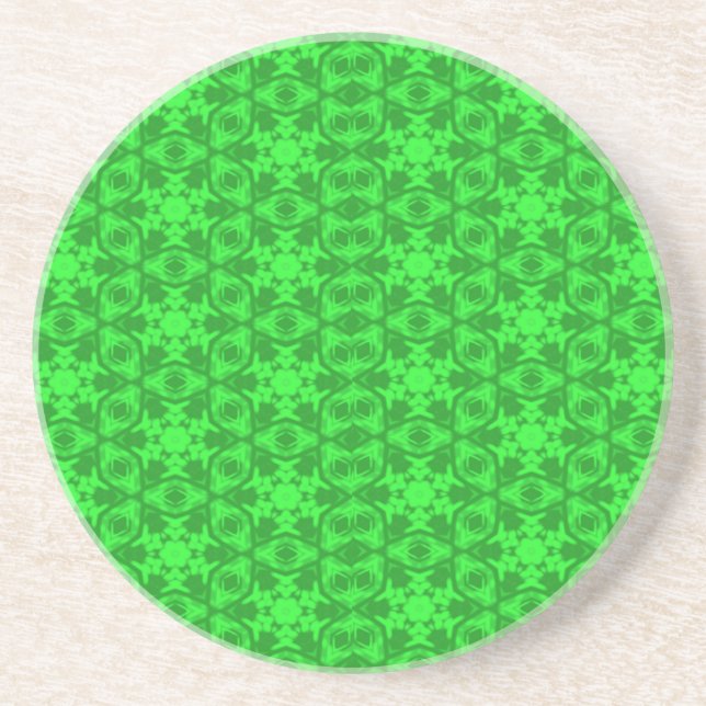 Greenery Kaleidoscope Coaster (Front)
