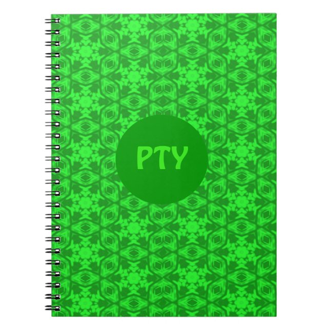 Greenery Kaleidoscope Notebook (Front)