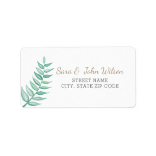Greenery Laurel Wedding Label