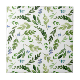 Greenery Leaf Pattern Modern Simple Cute Tile