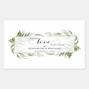 Greenery Leaf Spread Love Not Germs Hand Sanitizer Sticker