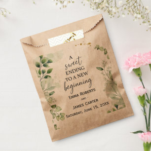 Greenery Leaf Wedding Favour Boxes Bag