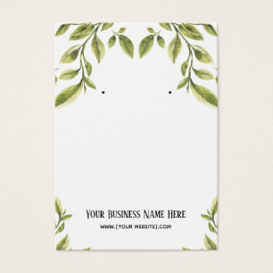 Greenery Leaves Earring Display Cards