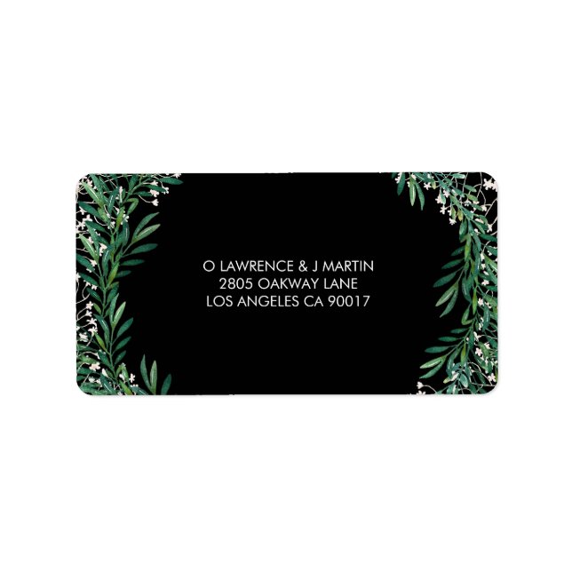 Greenery Leaves & Florets Black Label (Front)