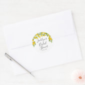 Greenery Lemon Blossom Bridal Shower Classic Round Sticker (Envelope)
