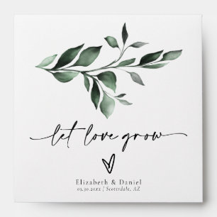 Greenery Let Love Grow Favour Garden Seed Packet Envelope