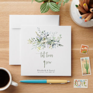 Greenery Let Love Grow Garden Gift Seed Packet Envelope