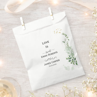 Greenery Love Is Sweet Favour Boxes Bag