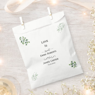 Greenery Love Is Sweet Favour Boxes Bag