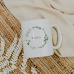 Greenery "MAMA" Mug<br><div class="desc">This is a simple, elegant eucalyptus "mama" mug watercolor greenery elements and a modern font. Edit all wording and all colours* on this wedding program template. * the colour of the watercolor greenery are not editable // For matching items, please visit the "ASHTON" collection in the Sincerely By Nicole Zazzle...</div>