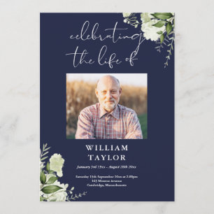 Greenery Memorial Funeral Navy Order Of Service Program