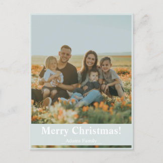 Greenery Merry Christmas Photo Postcard