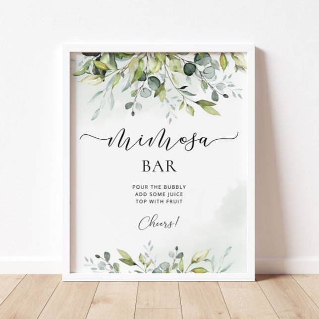 Greenery mimosa bar sign (Creator Uploaded)
