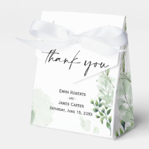 Greenery Minimalist Wedding Favour Boxes