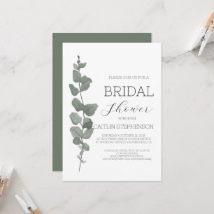 Greenery Modern Bridal Shower Invitation