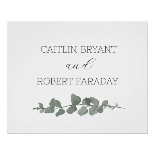 Greenery Modern Wedding Poster