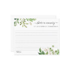 Greenery Name Share a Memory Editable Card