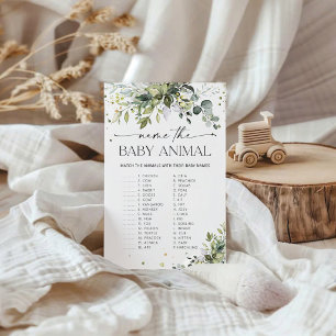 Greenery Name the Baby Animal Game