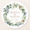 Greenery Navy Wedding Coasters