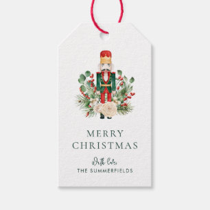 Greenery Nutcracker Christmas Personalized Gift Tags