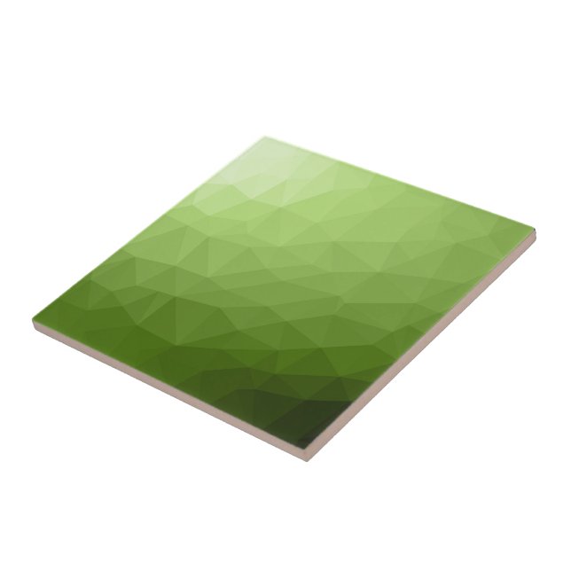 Greenery ombre gradient geometric mesh pattern tile (Side)