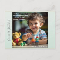Greenery Party Custom Baby Milestone Postcard