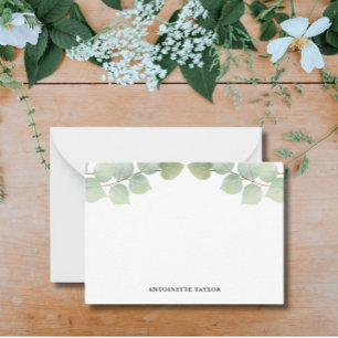Greenery Personalized Note Cards