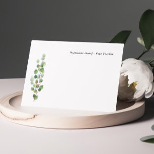 Greenery Personalized Note Cards