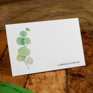 Greenery Personalized Note Cards