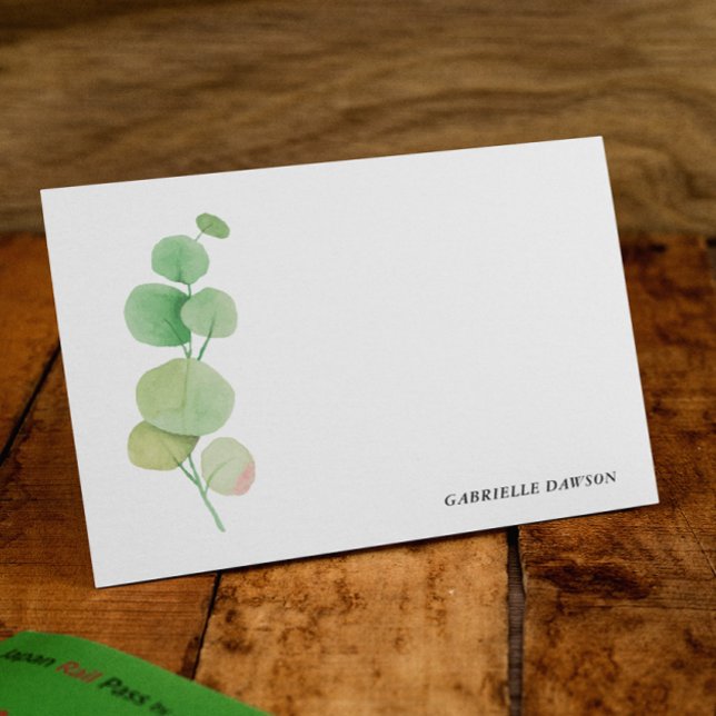 Greenery Personalized Note Cards (Creator Uploaded)