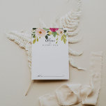 Greenery Pink Blush Floral Wedding Advice Card<br><div class="desc">This greenery pink blush floral wedding advice card is perfect for a simple wedding. The design features hand-painted illustrated beautiful pink, blush and yellow peonies with green foliage. These cards are perfect for a wedding, bridal shower, baby shower, graduation party & more. Personalize the cards with the names of the...</div>