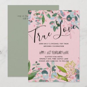 Greenery Pink Modern Wedding